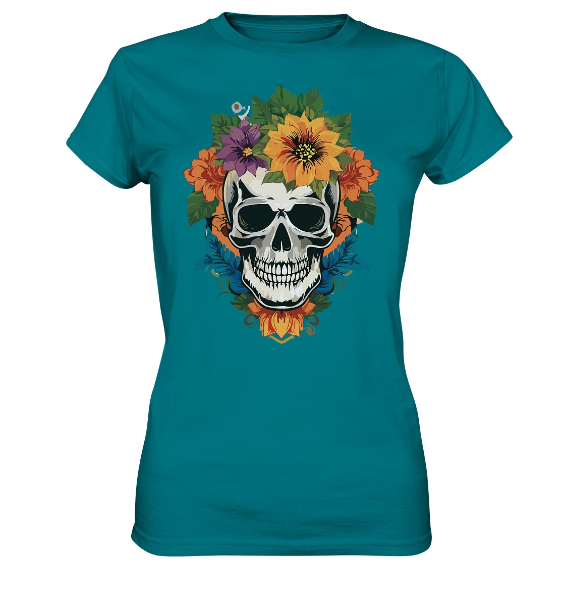 Skull FLOWER2 - Ladies Premium Shirt