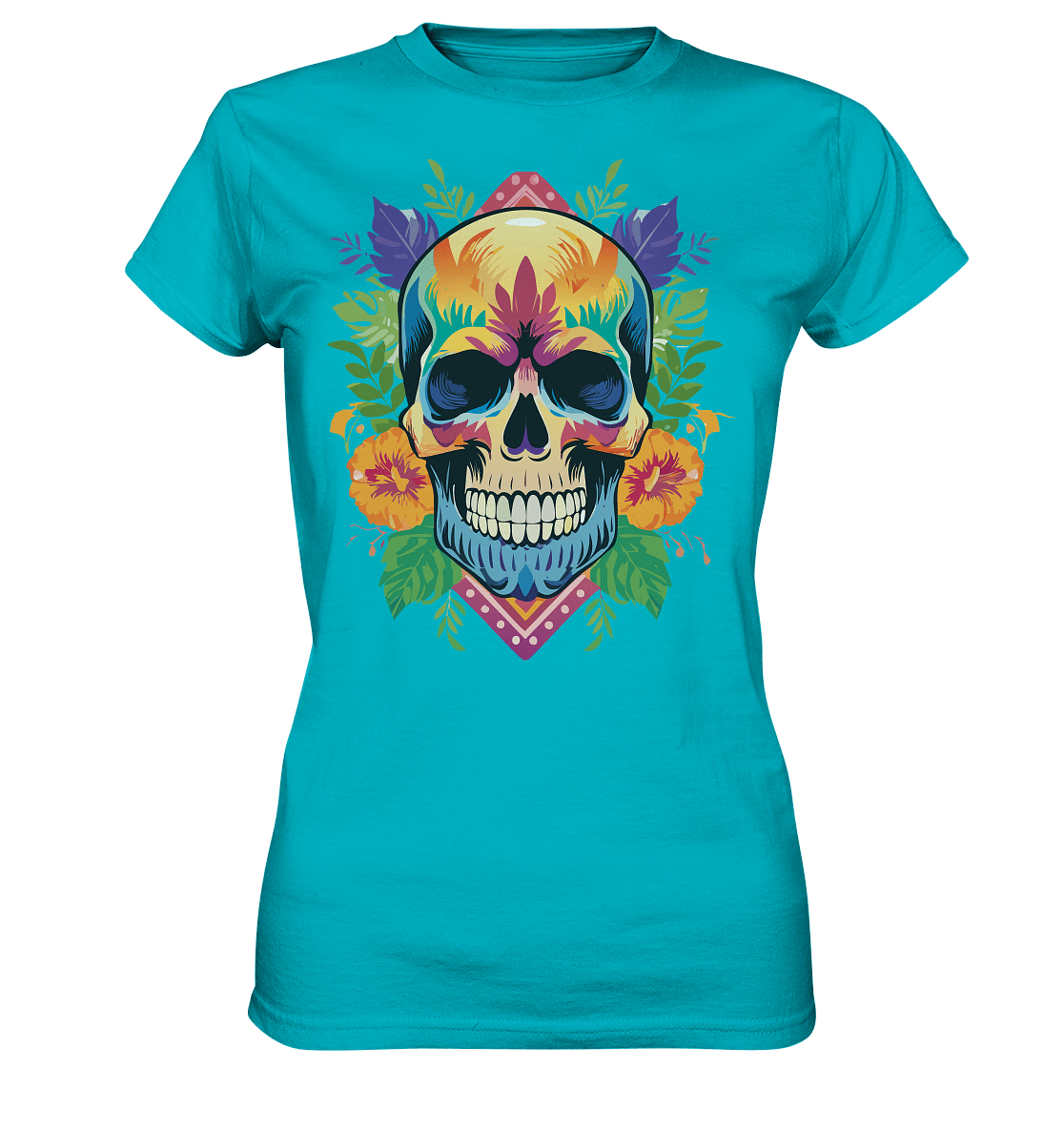 Skull FLOWER - Ladies Premium Shirt - Level TenLady - Shirts