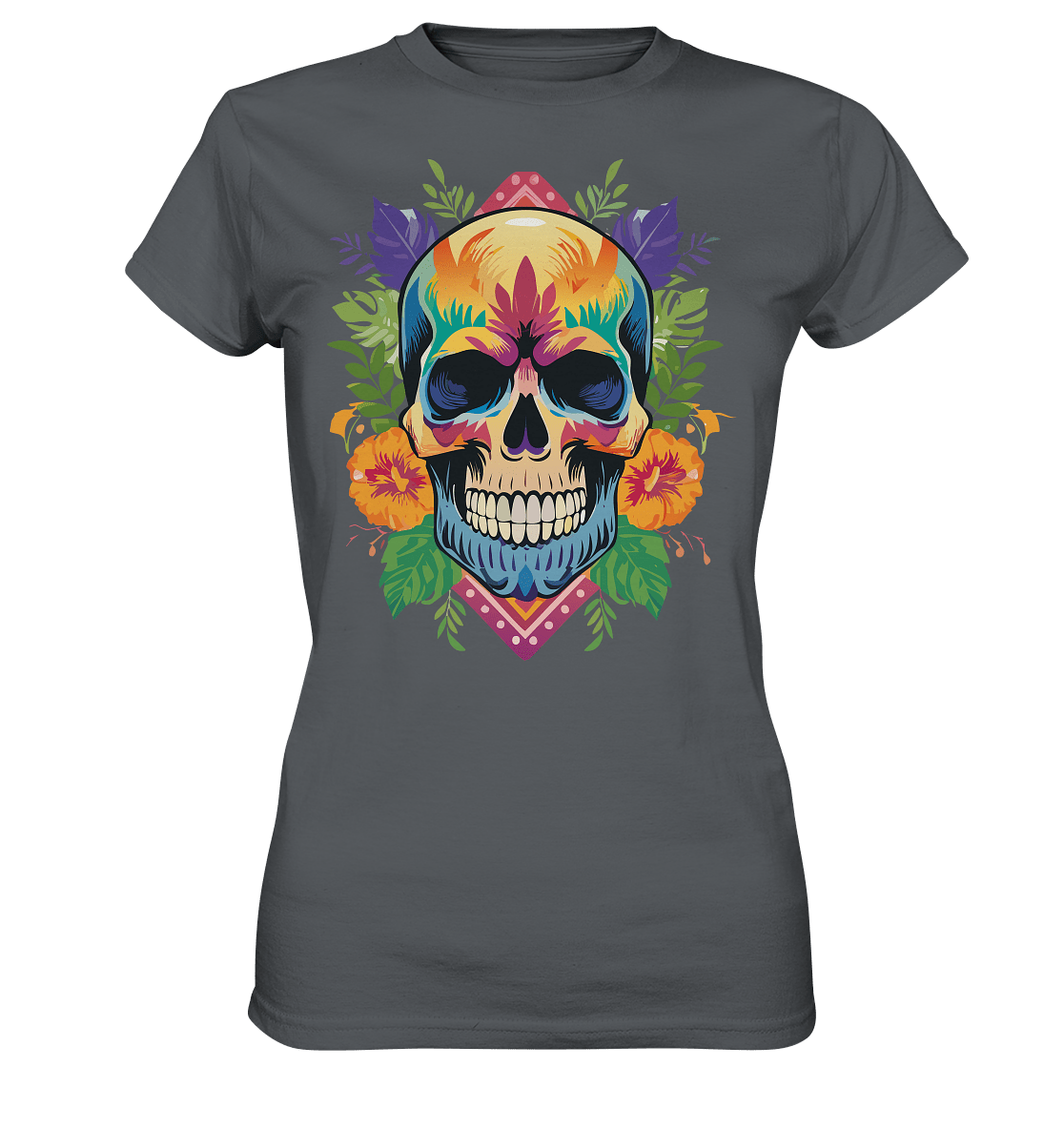 Skull FLOWER - Ladies Premium Shirt - Level TenLady - Shirts