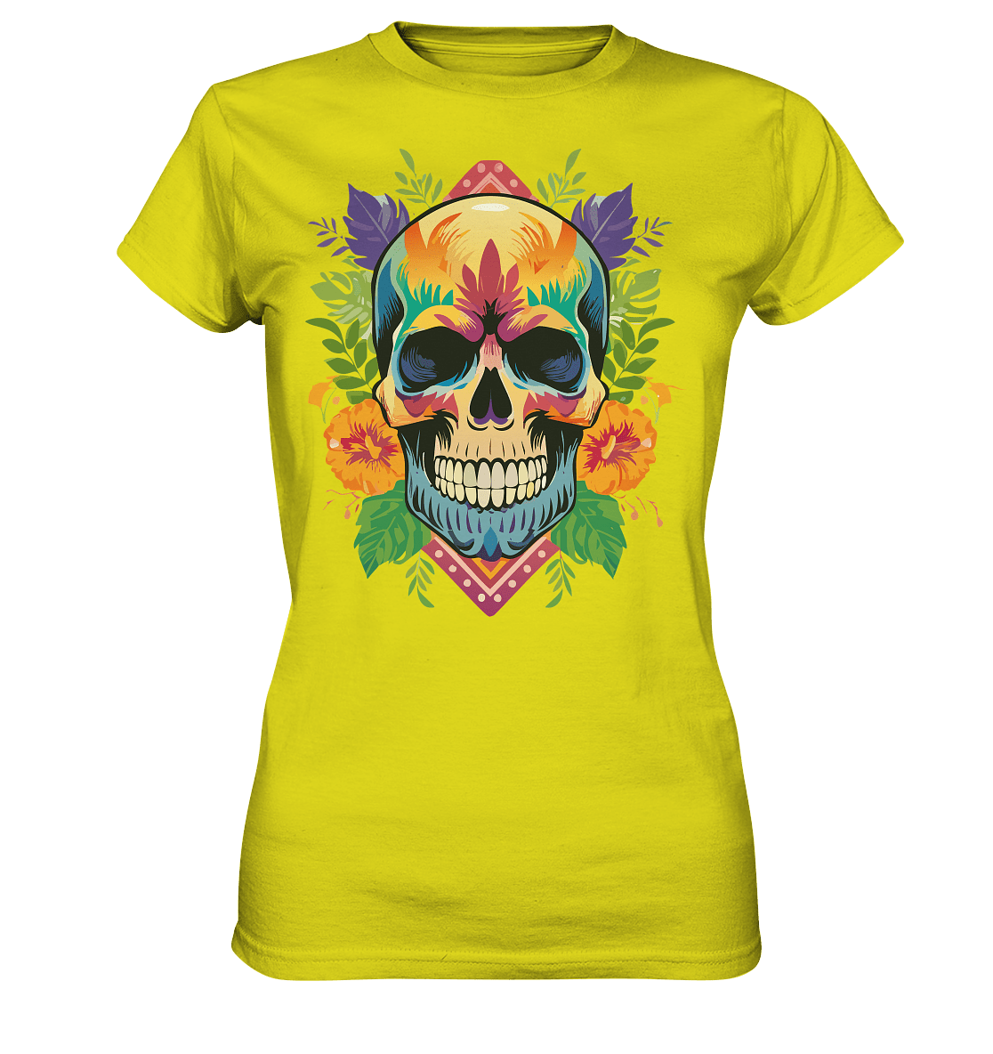 Skull FLOWER - Ladies Premium Shirt - Level TenLady - Shirts