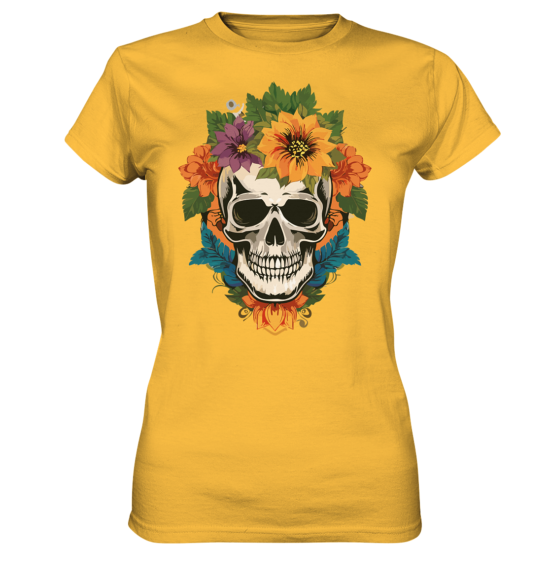 Skull FLOWER2 - Ladies Premium Shirt - Level TenLady - Shirts
