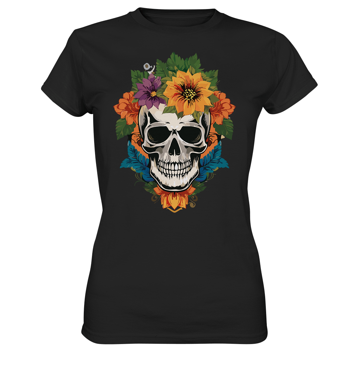 Skull FLOWER2 - Ladies Premium Shirt - Level TenLady - Shirts