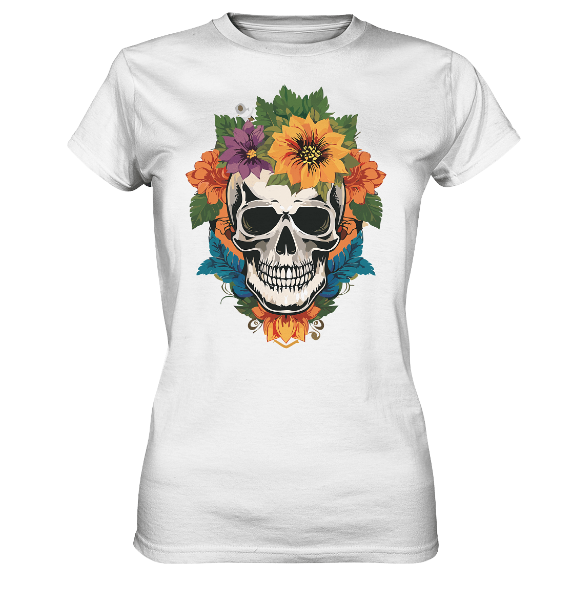 Skull FLOWER2 - Ladies Premium Shirt - Level TenLady - Shirts