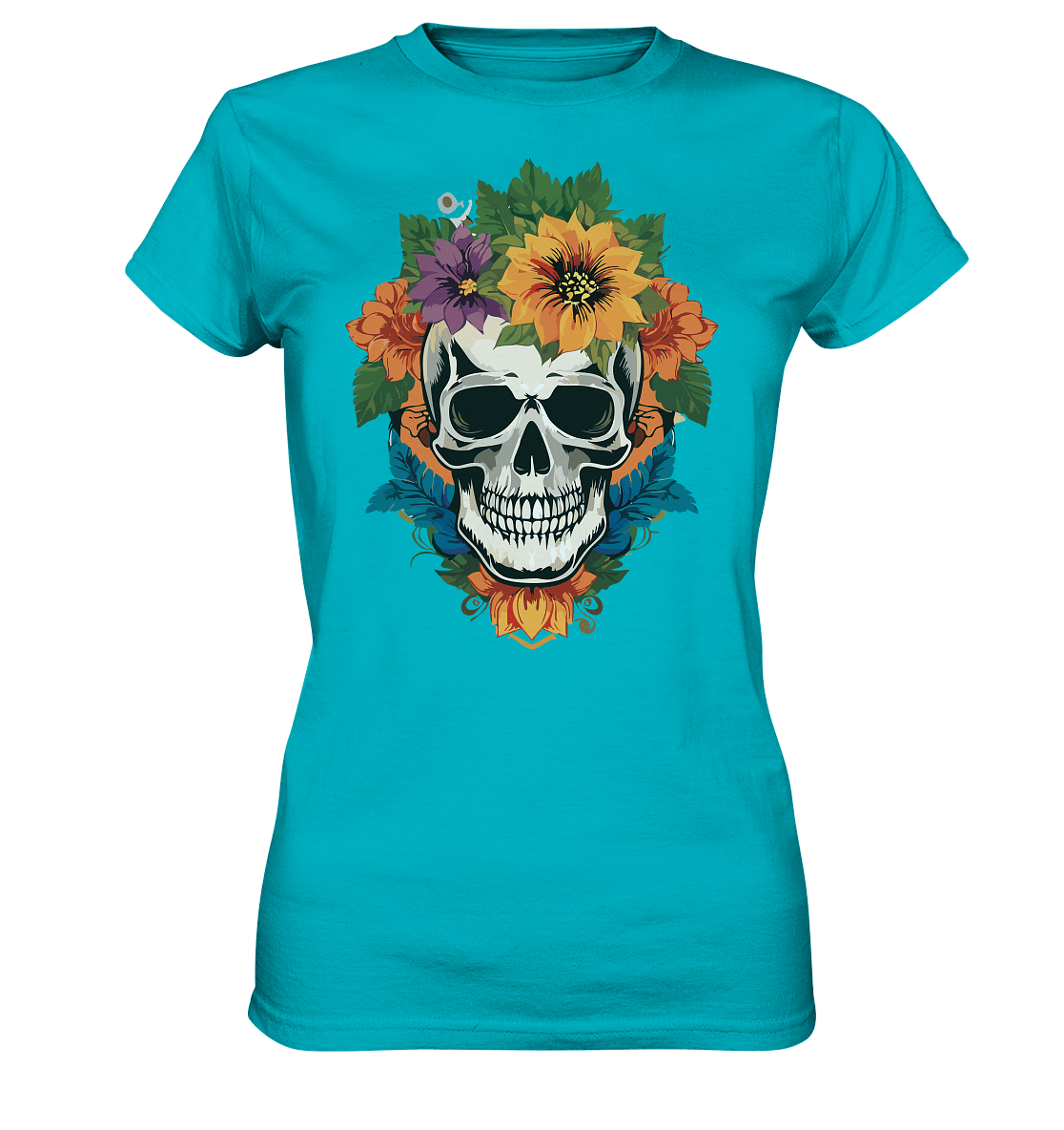 Skull FLOWER2 - Ladies Premium Shirt - Level TenLady - Shirts