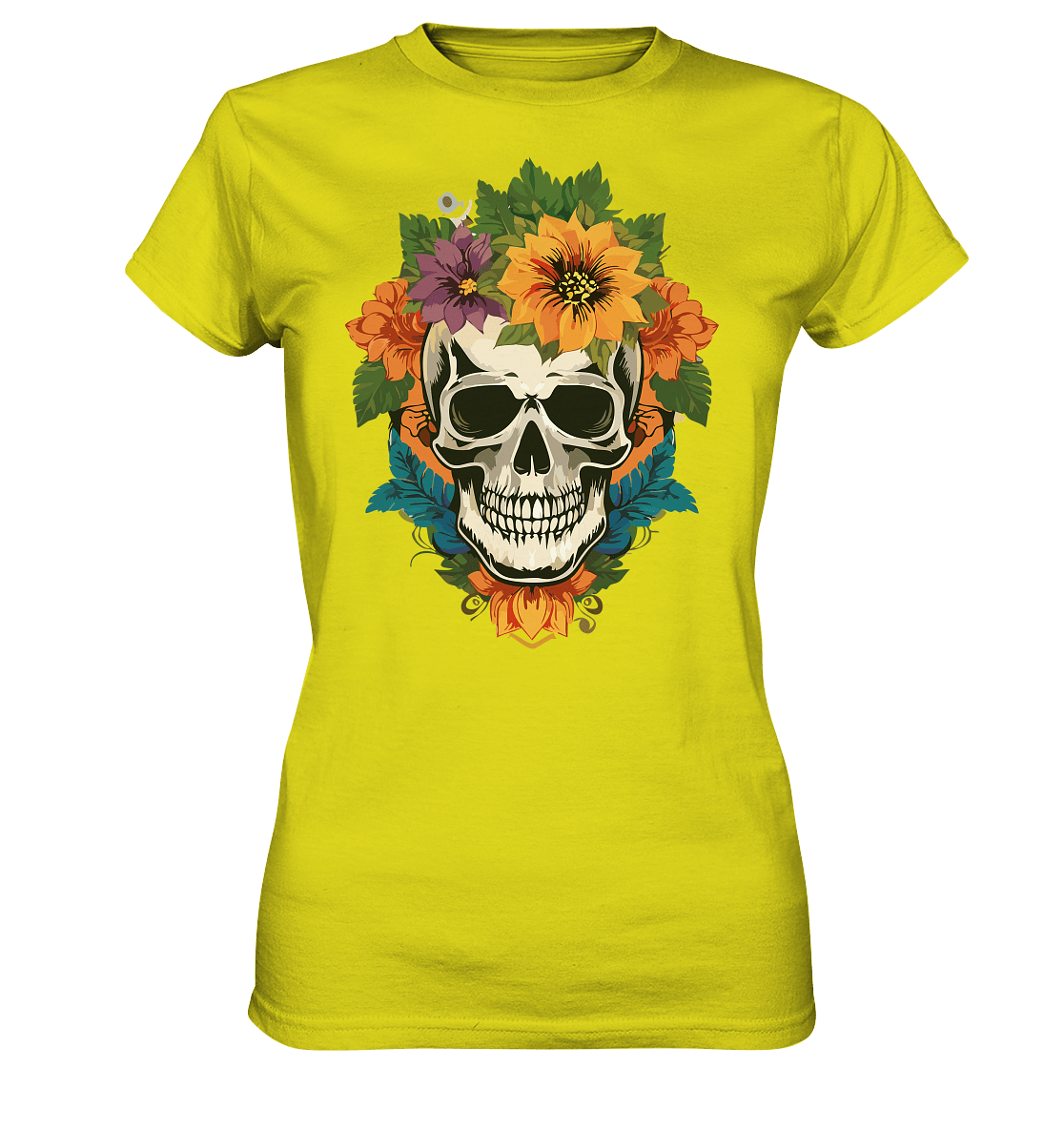 Skull FLOWER2 - Ladies Premium Shirt - Level TenLady - Shirts