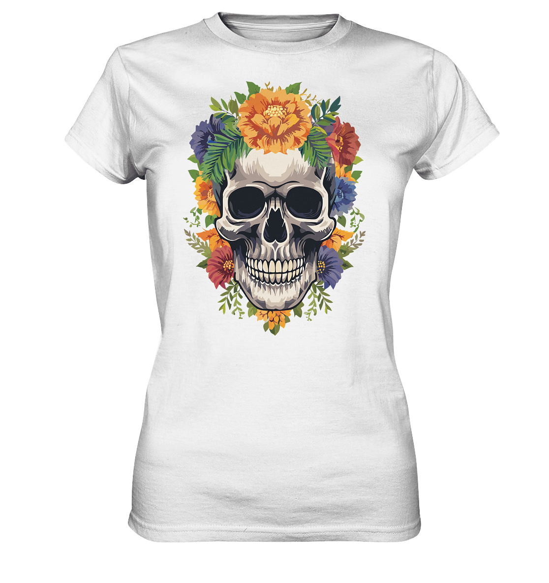 Skull FLOWER3 - Ladies Premium Shirt - Level TenLady - Shirts