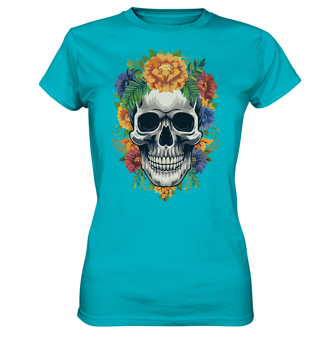 Skull FLOWER3 - Ladies Premium Shirt - Level TenLady - Shirts