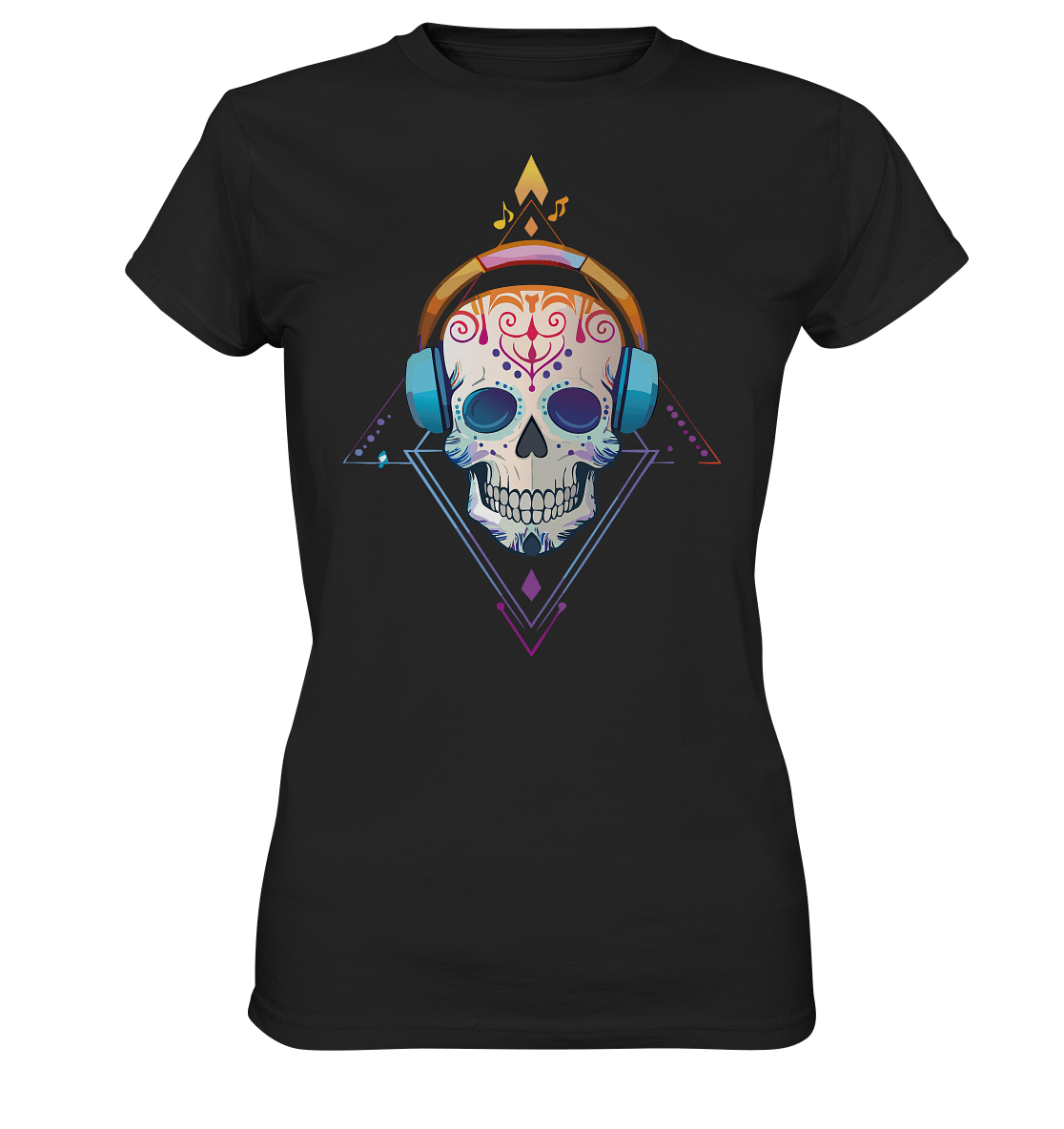 Skull MUSIC - Ladies Premium Shirt - Level TenLady - Shirts
