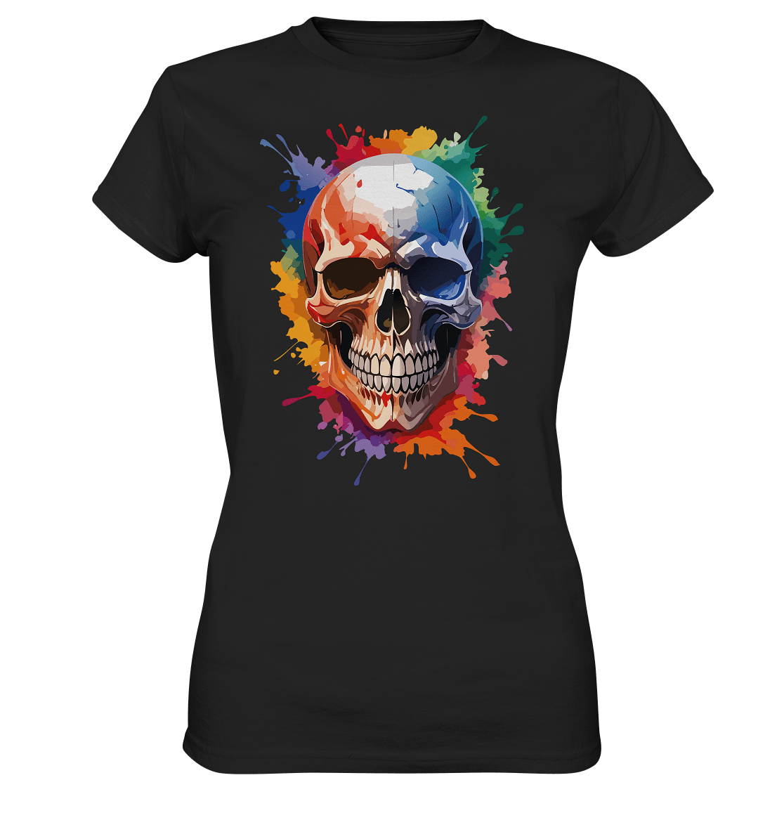 Skull SPLASHEdFIVE - Ladies Premium Shirt - Level TenLady - Shirts