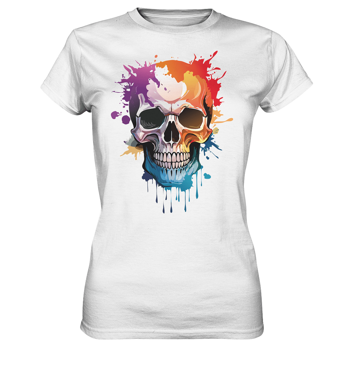 Skull SPLASHEdFOUR - Ladies Premium Shirt - Level TenLady - Shirts