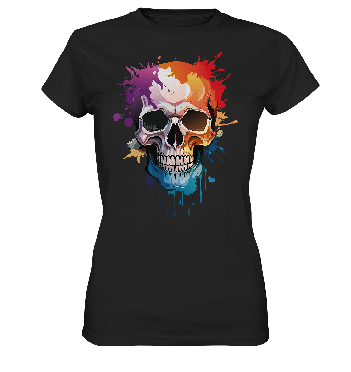 Skull SPLASHEdFOUR - Ladies Premium Shirt - Level TenLady - Shirts