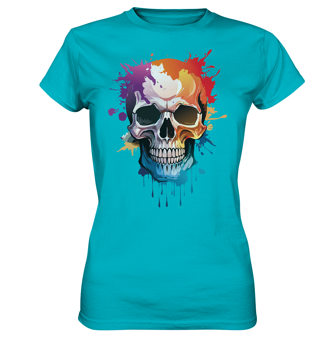 Skull SPLASHEdFOUR - Ladies Premium Shirt - Level TenLady - Shirts