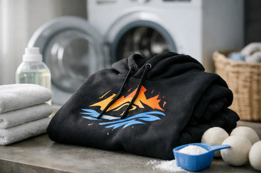 Hoodie richtig waschen: Prints bleiben stark