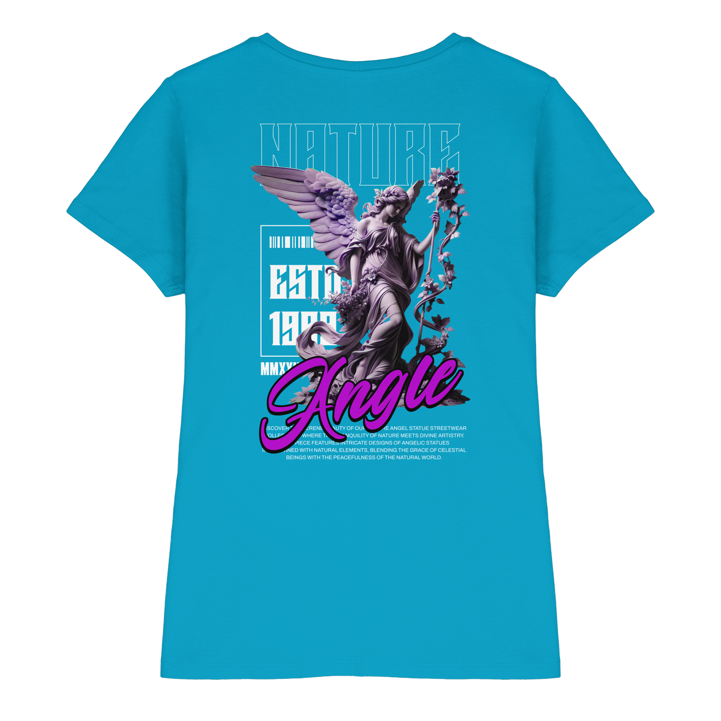 Angle - BACKPRINT - Ladies Premium Shirt