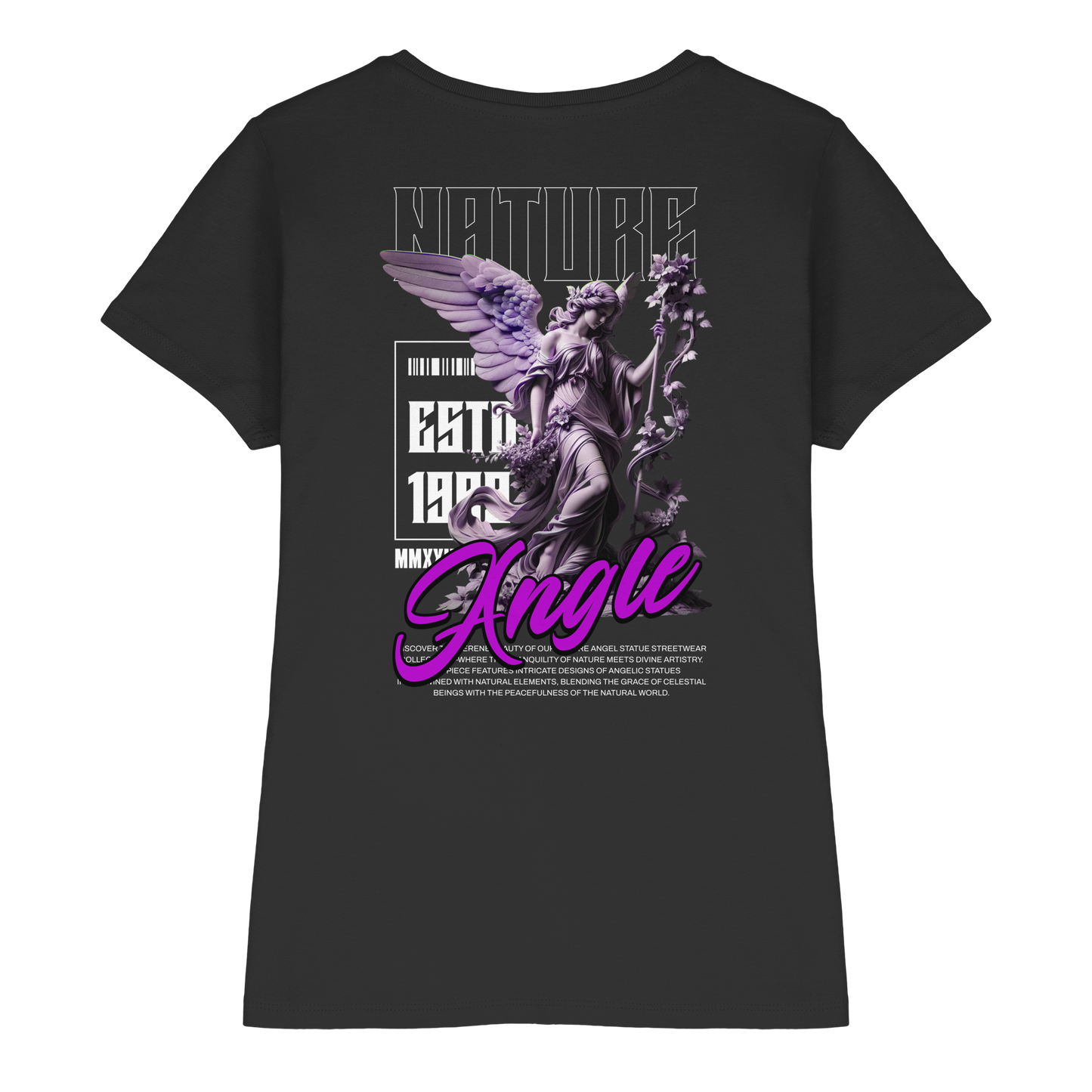 Angle - BACKPRINT - Ladies Premium Shirt