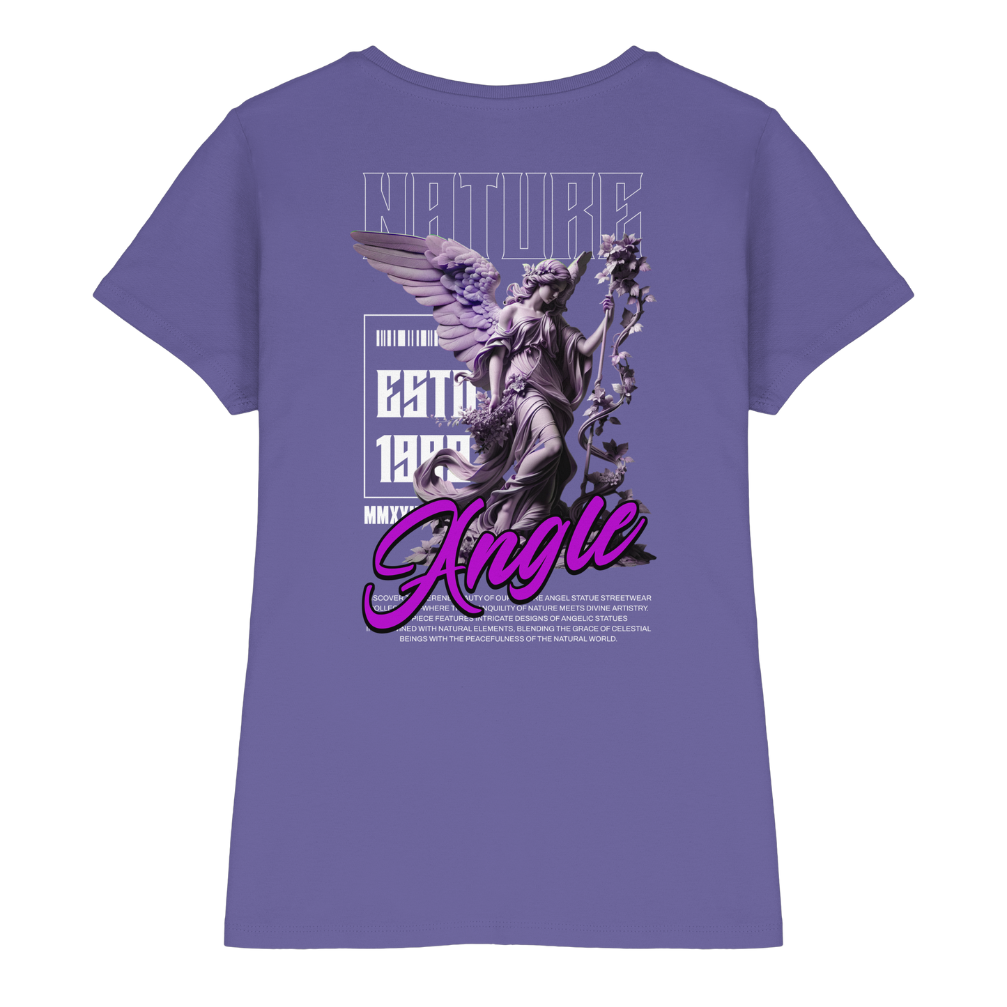 Angle - BACKPRINT - Ladies Premium Shirt