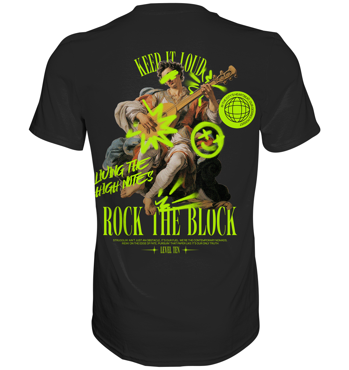 Rock the Block - BACKPRINT - Premium Shirt