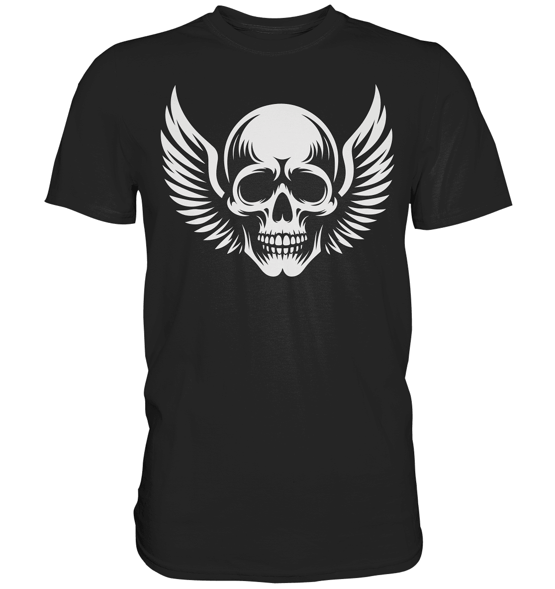 Flying Skull White - Premium Shirt - Level TenUnisex-Shirts