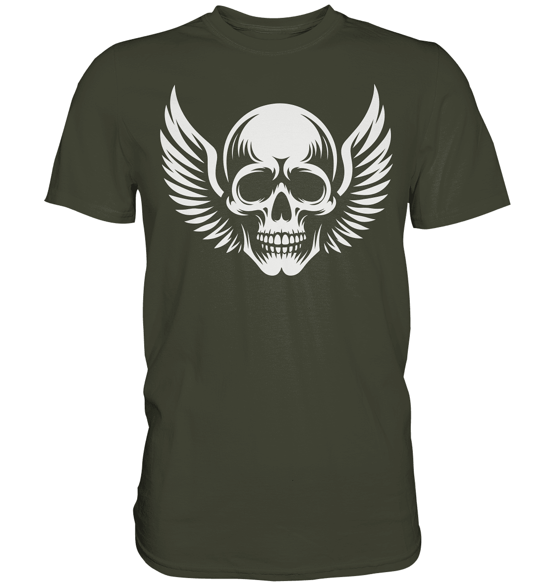 Flying Skull White - Premium Shirt - Level TenUnisex-Shirts