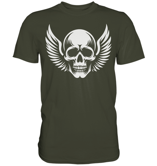 Flying Skull White - Premium Shirt - Level TenUnisex-Shirts