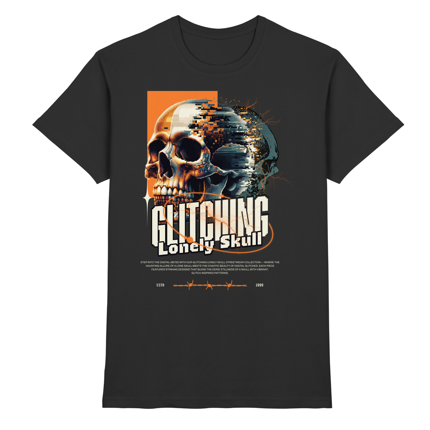 Glitching Skull - Premium Shirt