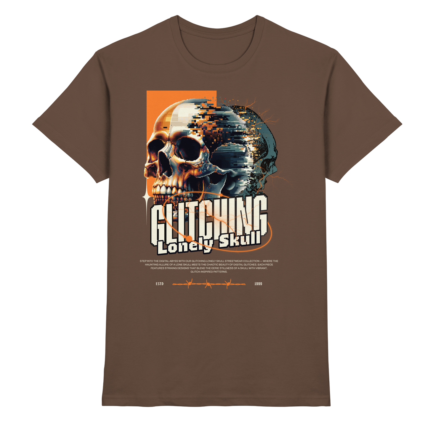 Glitching Skull - Premium Shirt