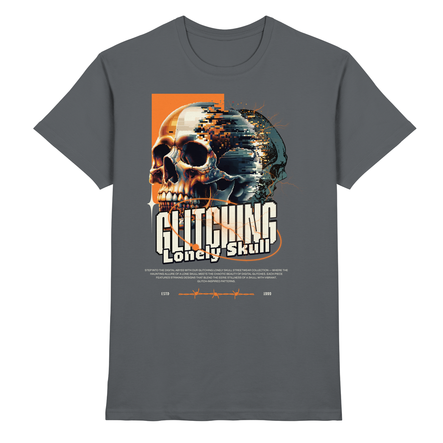 Glitching Skull - Premium Shirt