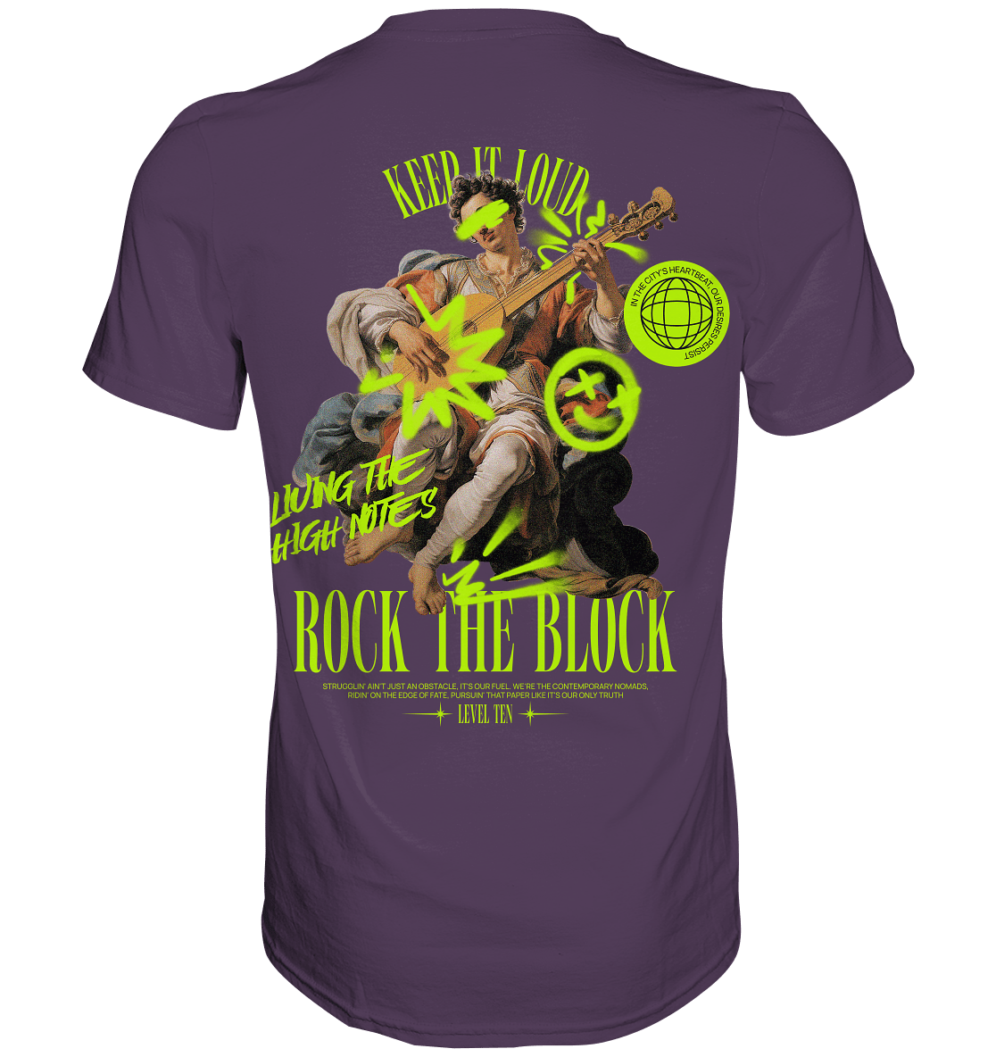 Rock the Block - BACKPRINT - Premium Shirt - Level TenUnisex - Shirts
