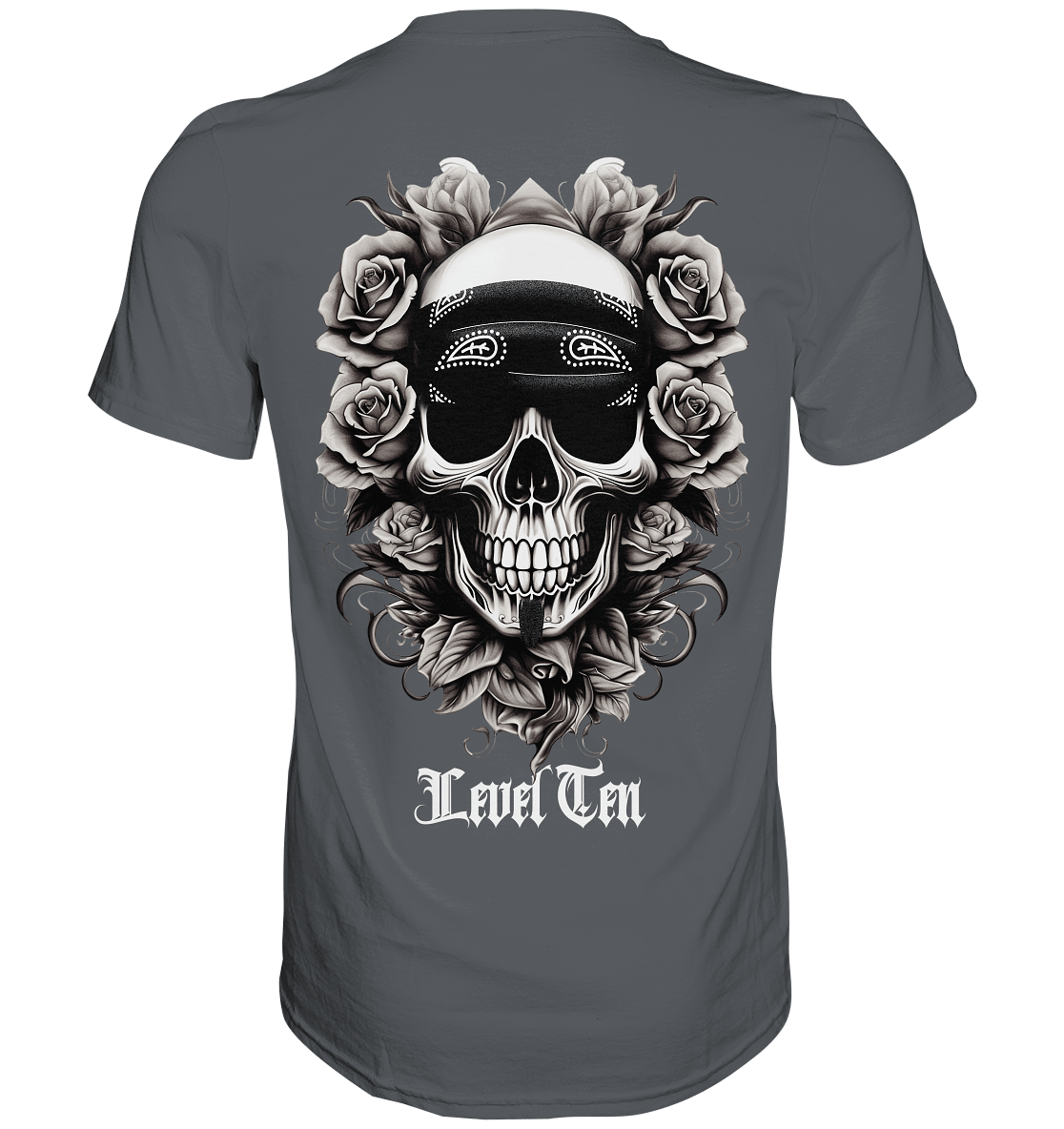 Skull Dos - BACKRPINT - Premium Shirt - Level TenUnisex-Shirts