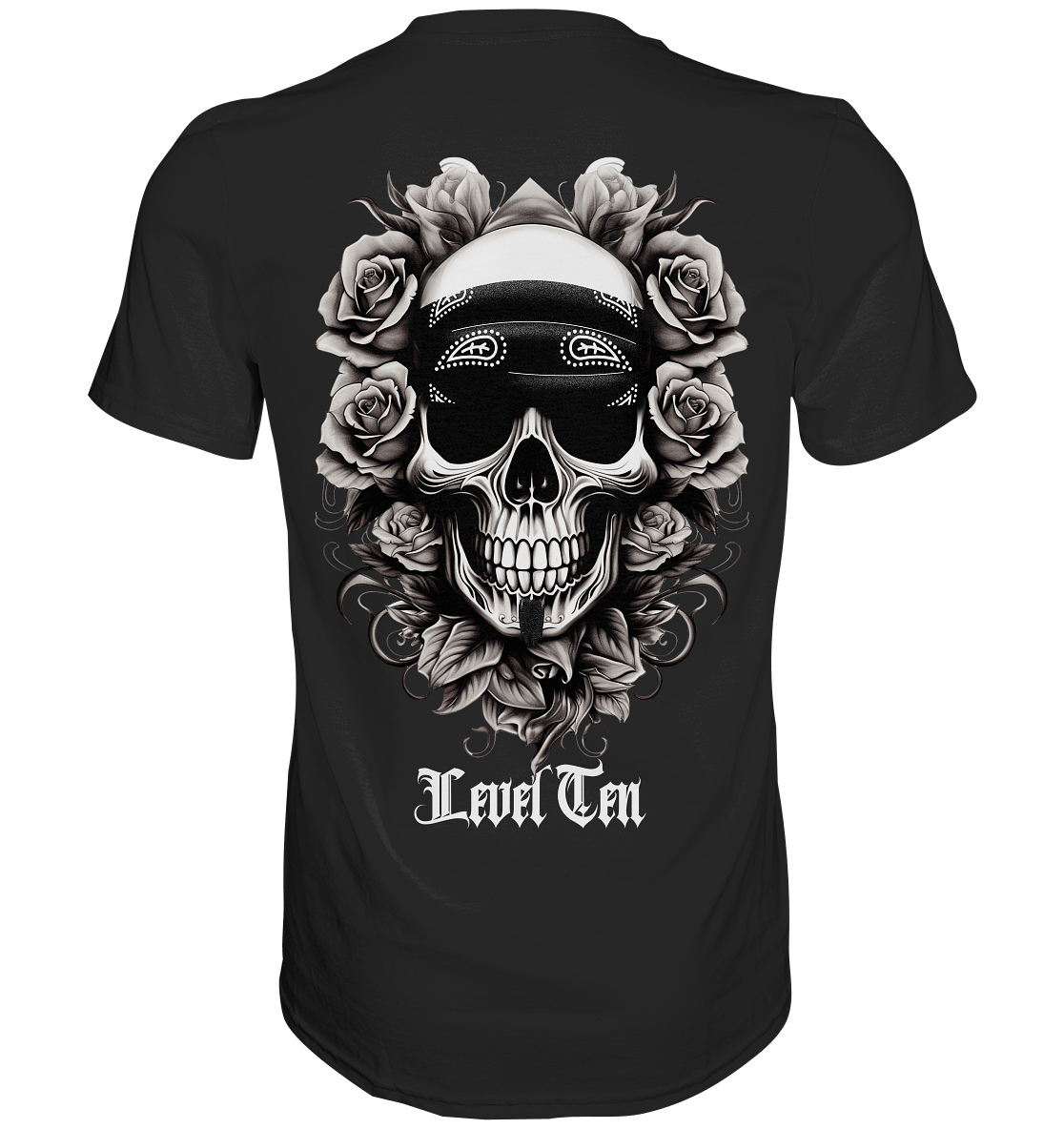 Skull Dos - BACKRPINT - Premium Shirt - Level TenUnisex-Shirts