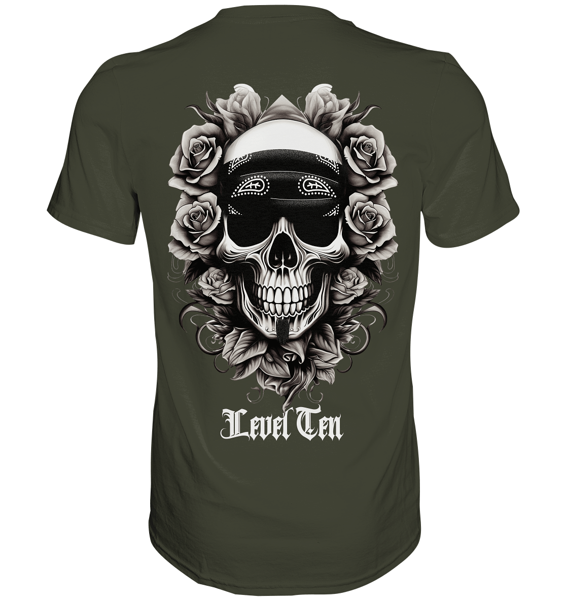 Skull Dos - BACKRPINT - Premium Shirt - Level TenUnisex-Shirts