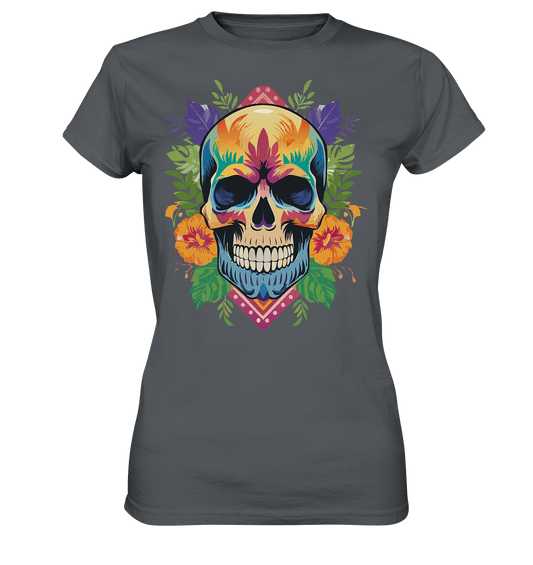 Skull FLOWER - Ladies Premium Shirt - Level TenLady - Shirts