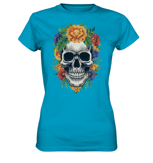 Skull FLOWER3 - Ladies Premium Shirt - Level TenLady - Shirts