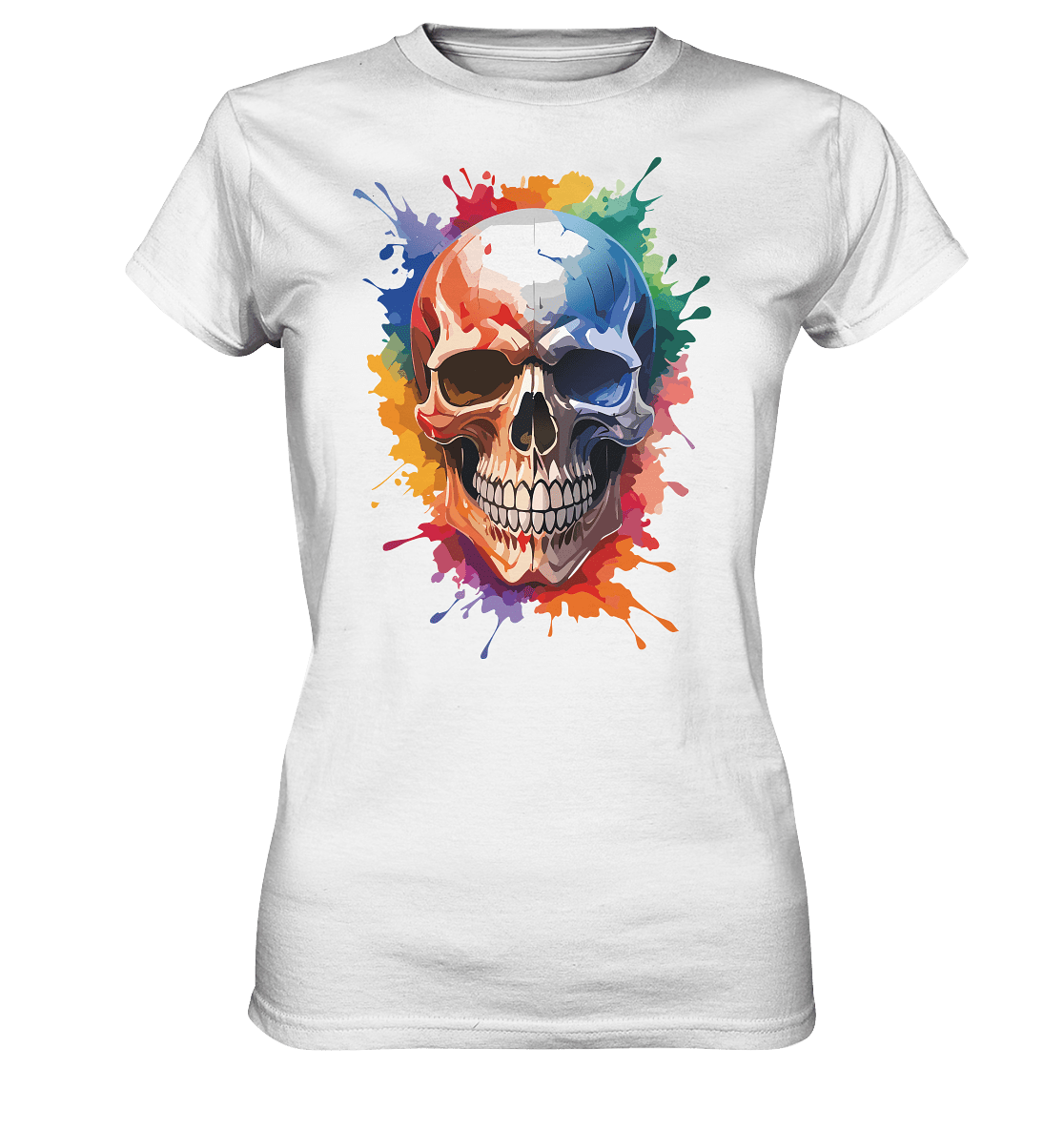 Skull SPLASHEdFIVE - Ladies Premium Shirt - Level TenLady - Shirts